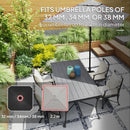 Outsunny Patio Parasol Base Umbrella Stand, Sand/Water Filled, Black