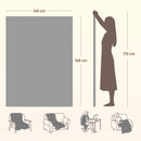 HOMCOM Flannel Fabric Heated Throw, Machine Washable Electric Blanket, Grey