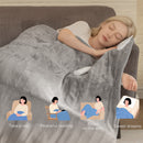 HOMCOM Flannel Fabric Heated Throw, Machine Washable Electric Blanket, Grey