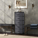 HOMCOM 5 Drawer Fabric Chest of Drawers w/ Wooden Top for Hallway