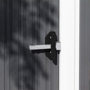 Outsunny 5 x 3ft Garden Storage Shed Sliding Door Sloped Roof Tool, Grey