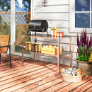 Outsunny 2 Tier Potting Bench Table, Galvanised Work Bench, Silver Tone