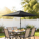 Outsunny Garden Parasol, Outdoor Umbrella With Tilt Function, Black