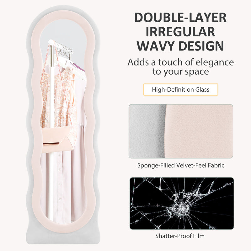 HOMCOM Full Length Mirror, Standing, Leaning or Wall Mirror
