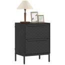 HOMCOM Chest of Drawers, Aluminium Handles, Black