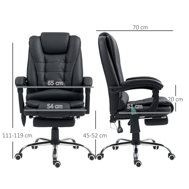 Vinsetto Ergonomic Heated 6 Points Vibration Massage Office Chair