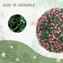HOMCOM Set Of 2 Artificial Topiary Balls Indoor Outdoor Faux Boxwood Balls