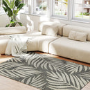 HOMCOM Easy-Cleaning Machine Washable Rug For Patio, Garden, Grey