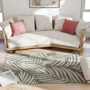 HOMCOM Easy-Cleaning Machine Washable Rug For Patio, Garden, Grey