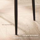 HOMCOM Dining Chairs, Faux Leather Kitchen Chairs, Black