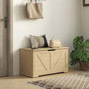 HOMCOM Storage Trunk for Living Room, with Safety Hinges 80cm