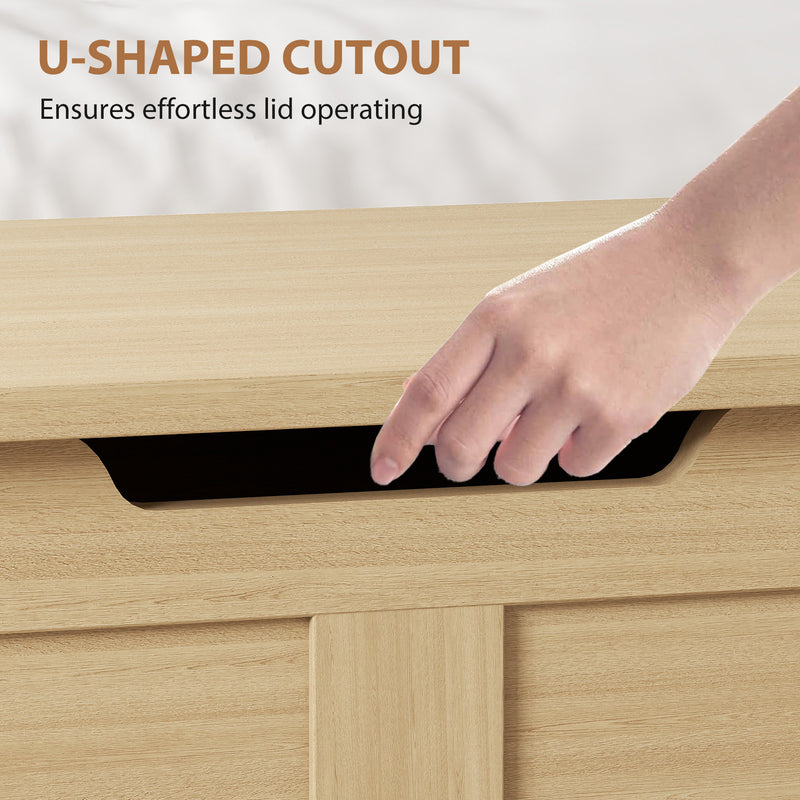 HOMCOM Storage Trunk for Living Room, with Safety Hinges 80cm