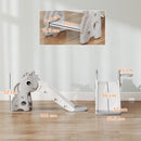 AIYAPLAY 3 in 1 Kids Slide with Climber, Basketball Hoop and Ball