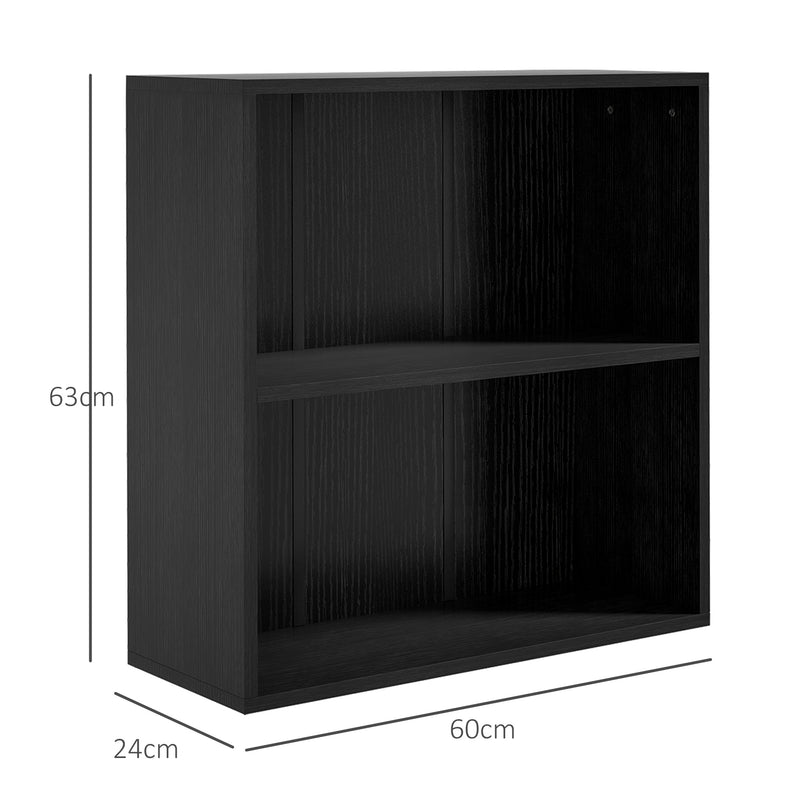 HOMCOM Bookshelf Display Storage Shelf With 2 Compartments For Study