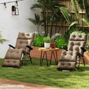 Outsunny Garden Lounge Chair Cushions Set of 2, 220gsm Fabric