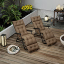 Outsunny Garden Lounge Chair Cushions Set of 2, 220gsm Fabric