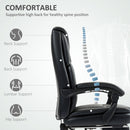 HOMCOM Office Chair, Computer Desk Chair With Spring Cushion, Black