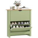 HOMCOM 12-Shoe Storage Cabinet 4 Shelves 2 Drawers Tabletop