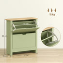 HOMCOM 12-Shoe Storage Cabinet 4 Shelves 2 Drawers Tabletop