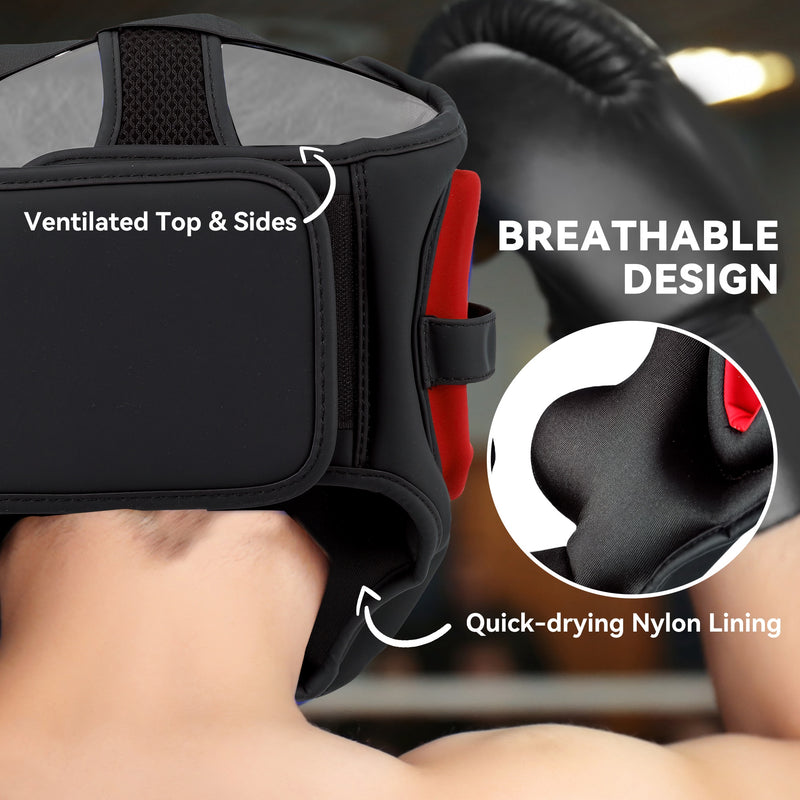 SPORTNOW Boxing Headguard w/ Adjustable Strap for Sparring Kickboxing