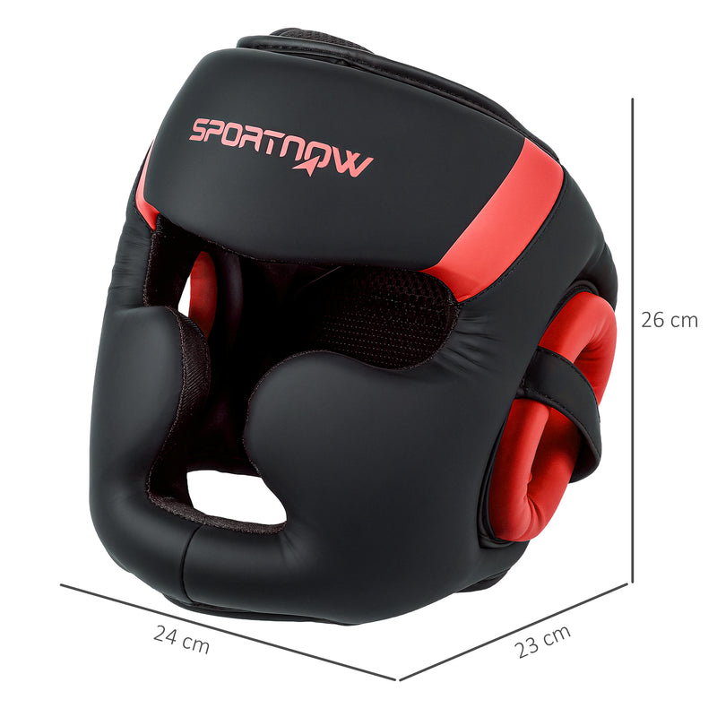 SPORTNOW Boxing Headguard w/ Adjustable Strap for Sparring Kickboxing
