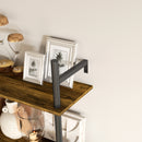 HOMCOM Wall Shelf Unit with 4 Hooks for Living Room, Entryway