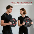 SPORTNOW 2 x Olympic Weight Plates, Weight Plate Discs with Tri-Grips