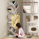 HOMCOM 9-Tier Tree Bookshelf with Steel Frame for Living Room, White