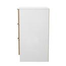 Java 3 Drawer Bedside in Slatted Effect / White - Ready Assembled