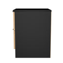 Alaska Ready Assembled 2 Drawer Bedside Cabinet in Slat Effect & Black