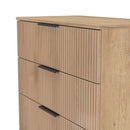 Alaska Ready Assembled 5 Drawer Chest in Slat Effect & Nebraska Oak