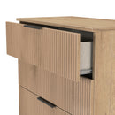 Alaska Ready Assembled 5 Drawer Chest in Slat Effect & Nebraska Oak