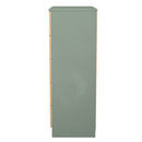 Alaska Ready Assembled 5 Drawer Chest in Slat Effect & Reed Green