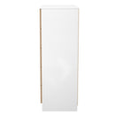 Java 5 Drawer Chest in Slatted Effect / White - Ready Assembled