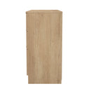 Alaska Ready Assembled 6 Drawer Wide Chest in Slat Effect & Nebraska Oak