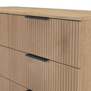 Alaska Ready Assembled 6 Drawer Wide Chest in Slat Effect & Nebraska Oak