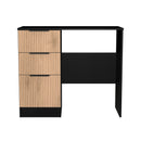 Alaska Ready Assembled Vanity in Slat Effect & Black