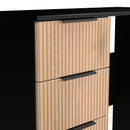 Alaska Ready Assembled Vanity in Slat Effect & Black