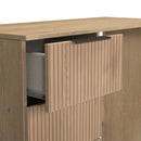 Alaska Ready Assembled Vanity in Slat Effect & Nebraska Oak