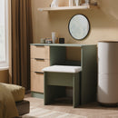 Alaska Ready Assembled Vanity in Slat Effect & Reed Green