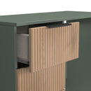 Alaska Ready Assembled Vanity in Slat Effect & Reed Green