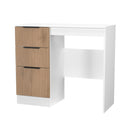 Java Vanity Desk in Slatted Effect / White - Ready Assembled