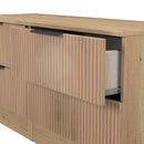 Alaska Ready Assembled 4 Drawer Bed Box in Slat Effect & Nebraska Oak