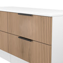 Java 4 Drawer Bed Box in Slatted Effect / White - Ready Assembled
