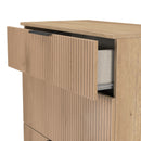 Alaska Ready Assembled 3 Drawer Deep Chest in Slat Effect & Nebraska Oak