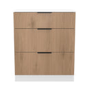 Java 3 Drawer Deep Chest in Slatted Effect / White - Ready Assembled