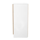 Java 3 Drawer Deep Chest in Slatted Effect / White - Ready Assembled