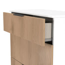 Java 3 Drawer Deep Chest in Slatted Effect / White - Ready Assembled