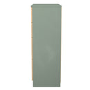 Alaska Ready Assembled 4 Drawer Deep Chest in Slat Effect & Reed Green