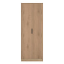 Alaska Ready Assembled 2 Door Wardrobe in Slat Effect & Nebraska Oak